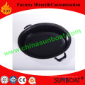 Heavy-Duty Enamel Oval Turkey Roaster con estante